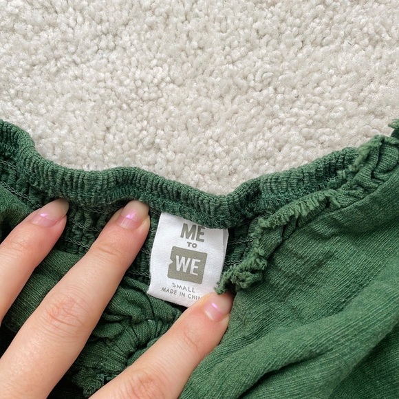 Green Bandeau Crop Top - Picture 3 of 6